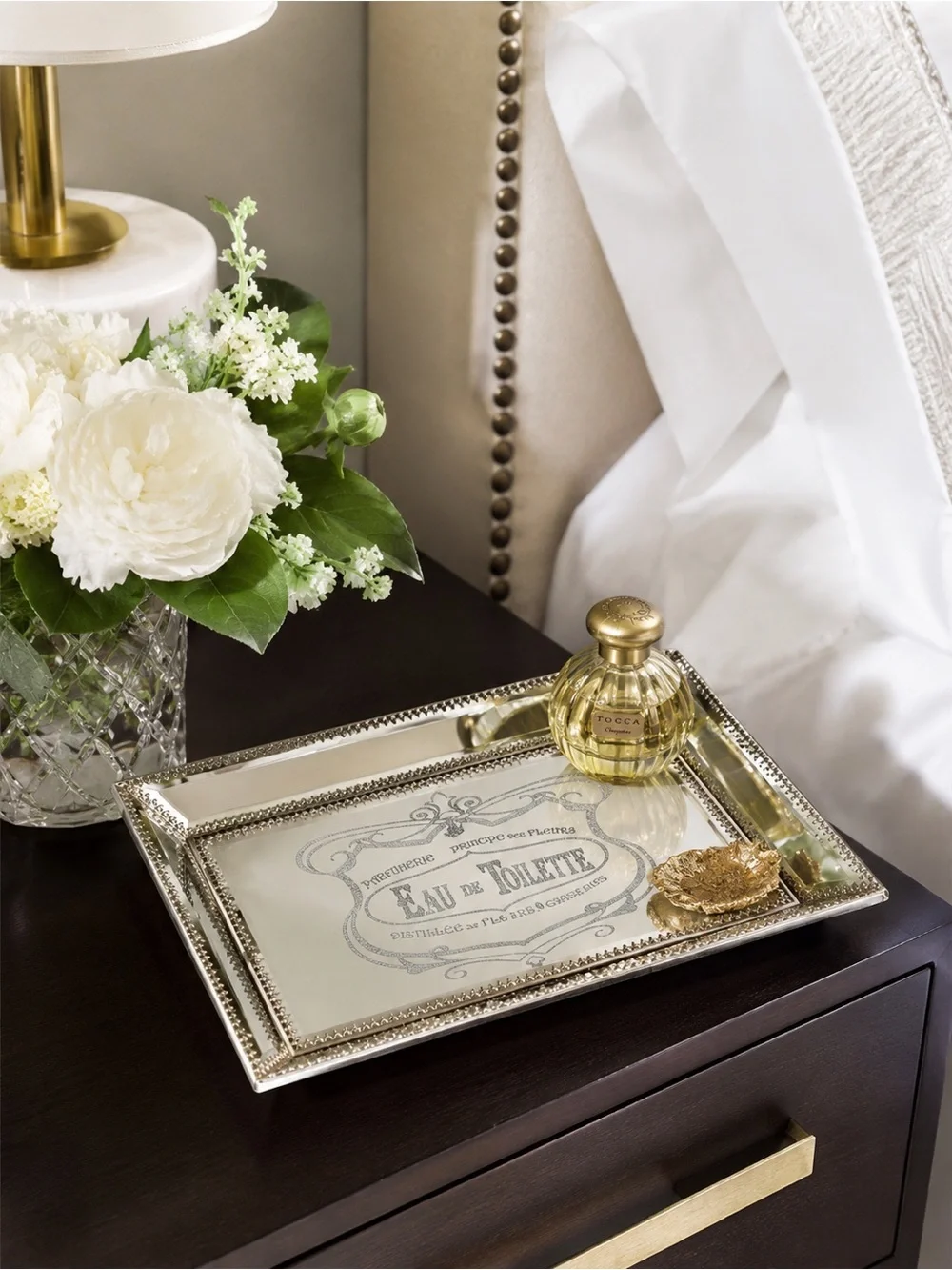 ANTHROPOLOGIE Nicole Miller Colab  French Apothecary Mirrored Tray #1015259